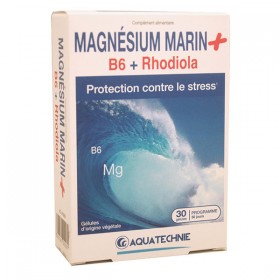 Magnésium marin plus B6 et rhodiola 30 gélules Aquatechnie