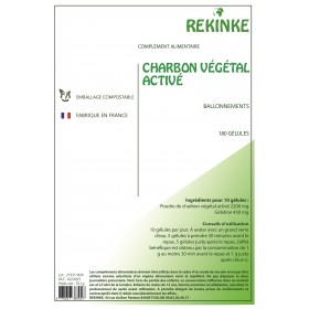 Charbon végétal activé 180 gélules Rekinke