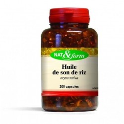 Huile de son de riz 200 capsules de 500 mg Nat et Form