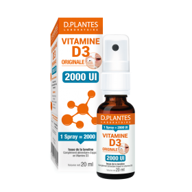Vitamine D3 2000UI spray 20ml D. Plantes Laboratoire