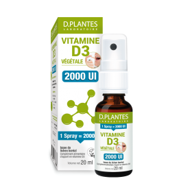 Vitamine D3 végétale 2000UI spray 20ml D. Plantes Laboratoire