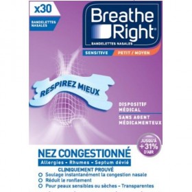 Bandelettes nasales sensitives x30 Breathe Right