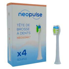 Tête de brosse à dents Souple blanche x 4 NEOPULSE