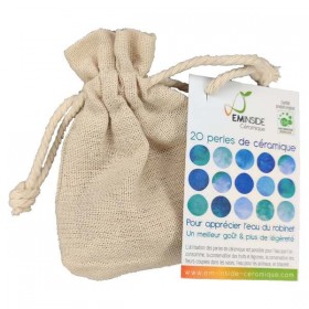 Perles céramiques EM x 20 dans pochon en coton EMinside