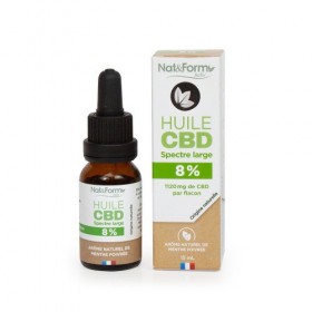 Huile de CBD 8% 15 ml Nat et Form