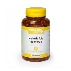 Huile de foie de morue 200 capsules Nat et Form