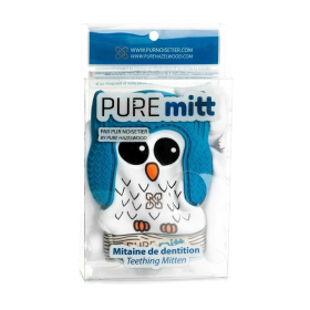 PURE mitt Mitaine de dentition pour bébé de 3 à 12 mois bleu Pur Noisetier