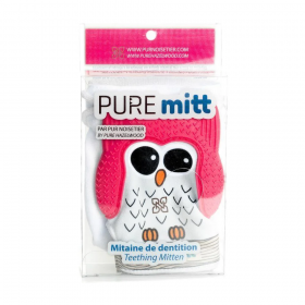 PURE mitt Mitaine de dentition pour bébé de 3 à 12 mois fushia Pur Noisetier