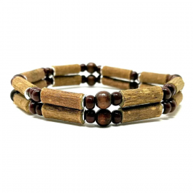 Bracelet double en noisetier tout brun 15cm Pur Noisetier