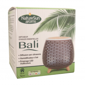 Diffuseur ultrasonique humidificateur Bali marron NatureSun aroms