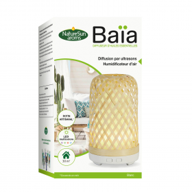 Diffuseur ultrasons baïa rotin base blanche NatureSun aroms