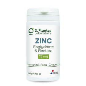 Zinc Bisglycinate et pidolate 60 gélules D.Plantes