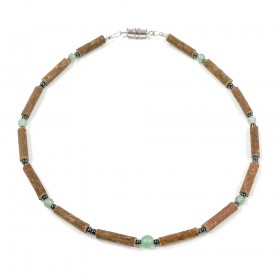 Collier 2-4 ans en noisetier a long bec aventurine 33cm Pur Noisetier