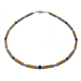 Collier 2-4 ans en noisetier a long bec lapis-lazulis 33cm Pur Noisetier
