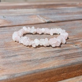 Collection chips bracelet de pierre de quartz rose 18cm Pur Noisetier