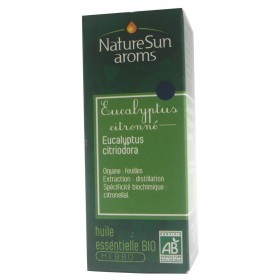 Huile essentielle eucalyptus citronnée 10 ml NatureSun aroms BIO et VEGAN
