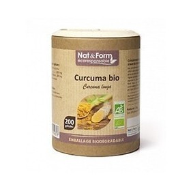Curcuma 200 gélules végétales gamme écoresponsable Nat et Form