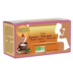 Infusion Epices et Thé noir - Boîte de 25 sachets Ayur-Vana BIO