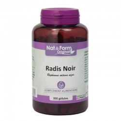 Radis noir 200 gélules en gélatine Nat et Form