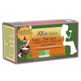 Infusion Tulsi et Thé vert - Boîte de 25 sachets Ayur-Vana BIO