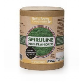 Spiruline française 180 comprimés gamme écoresponsable Nat et Form