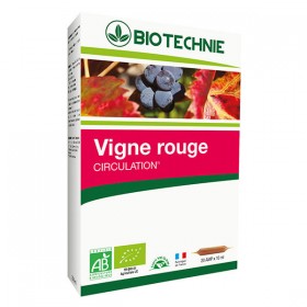 Vigne rouge bio 20 ampoules Biotechnie