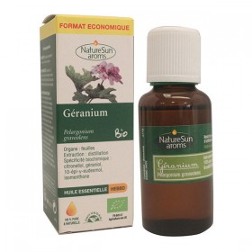 Huile essentielle de géranium pélargonium 30 ml NatureSun aroms BIO et VEGAN