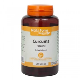 Curcuma et pipérine 120 gélules Nat et Form