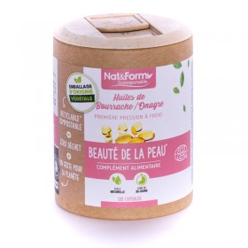 Huile de bourrache et d'onagre 120 capsules gamme écoresponsable Nat et Form BIO
