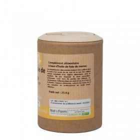 Huile de de foie de morue 60 capsules gamme écoresponsable Nat et Form