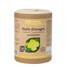 Huile d'onagre 60 capsules gamme écoresponsable Nat et Form