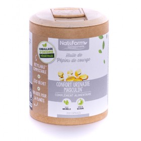Huile de pépins de courge 200 capsules gamme éco responsable Nat et Form