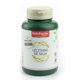 Huile de lécithine de soja 100 capsules Nat et Form