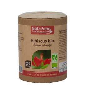 Hibiscus 90 gélules végétales gamme écoresponsable Nat et Form BIO
