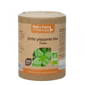 Ortie piquante feuilles 60 gélules gamme écoresponsable Nat et Form