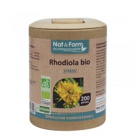 Rhodiola 90 gélules végétales gamme écoresponsable Nat et Form BIO