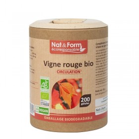 Vigne rouge 90 gélules végétales gamme écoresponsable Nat et Form BIO