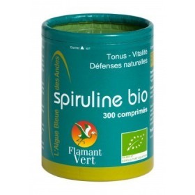 Spiruline des Andes 300 comprimés de 500mg Flamant Vert BIO